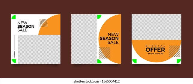 Editable Modern Template. Social Media Post. Discount Promo Template. Multipurpose Banner Social Media