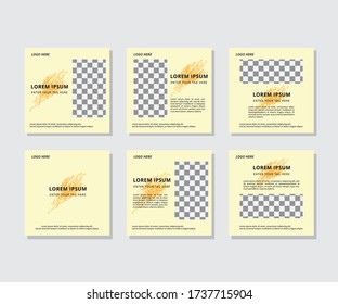 editable modern template for social media post, promotion, web banner - Vector