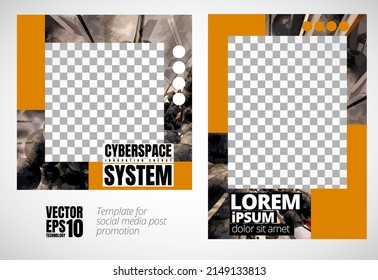 Editable modern template for social media. Discount promo template. Social media banner, vector.