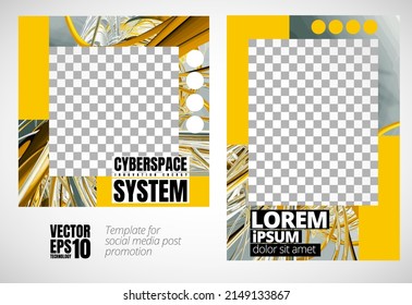 Editable modern template for social media. Discount promo template. Social media banner, vector.