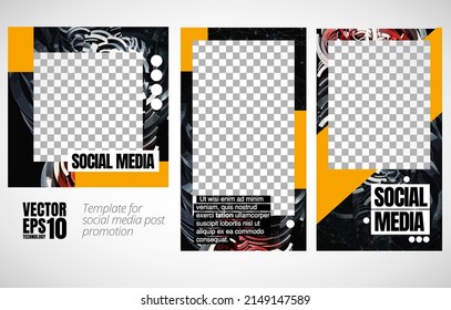 Editable modern template for social media. Discount promo template. Social media banner, vector.