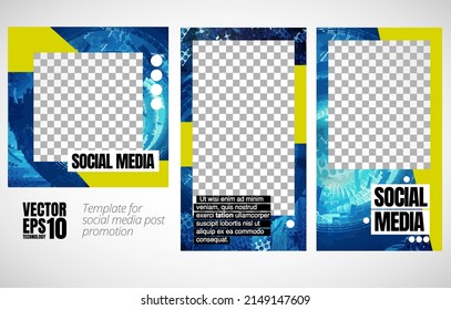 Editable modern template for social media. Discount promo template. Social media banner, vector.