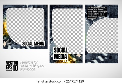 Editable modern template for social media. Discount promo template. Social media banner, vector.