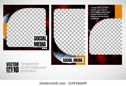 Editable modern template for social media. Discount promo template. Social media banner, vector.