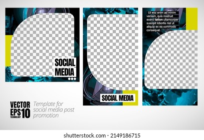 Editable modern template for social media. Discount promo template. Social media banner, vector.