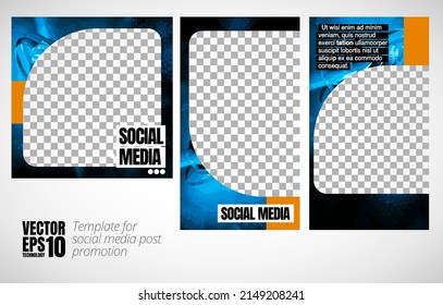 Plantilla moderna editable para medios sociales. Plantilla de promoción de descuento. Banner de medios sociales, vector.