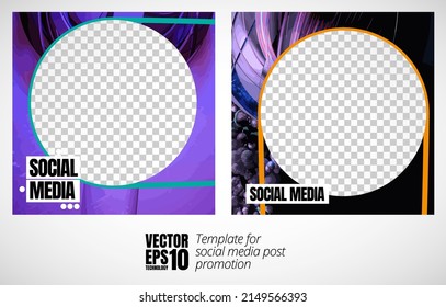 Editable modern template for social media. Promo template. Social media banner, vector.