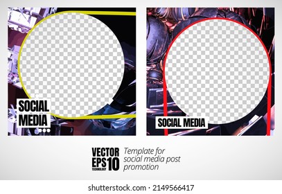 Editable modern template for social media. Promo template. Social media banner, vector.