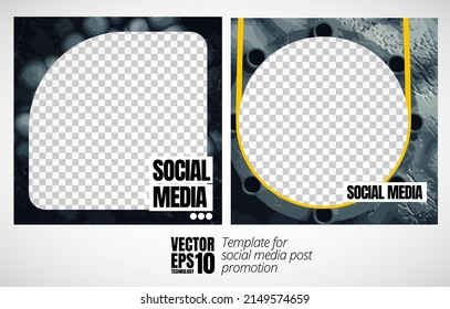 Plantilla moderna editable para medios sociales. Plantilla de promoción. Banner de medios sociales, vector.