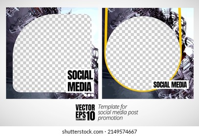 Plantilla moderna editable para medios sociales. Plantilla de promoción. Banner de medios sociales, vector.