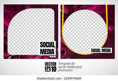 Plantilla moderna editable para medios sociales. Plantilla de promoción. Banner de medios sociales, vector.