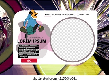 Editable modern template for social media. Promo template. Social media banner, vector.