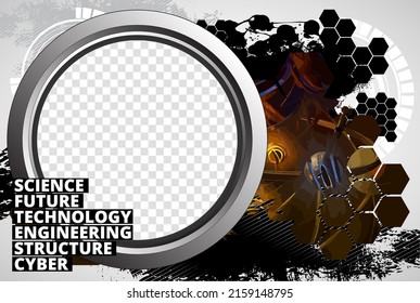 Editable modern template for social media. Promo template for your products. Social media banner with futuristic technology background, vector.