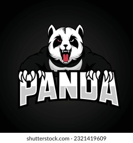 Editierbares Modern Vector Panda Mascot Logo