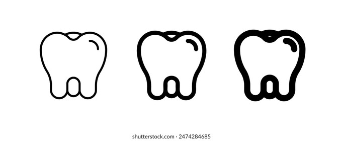 Editable molar, premolar, tooth vector icon. Dentistry, healthcare, medical. Part of a big icon set family. Perfect for web and app interfaces, presentations, infographics, etc