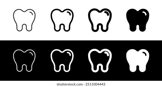 Ícone molar, pré-molar e vetorial dentário editável. Odontologia, saúde, medicina. Parte de uma grande família de conjuntos de ícones. Perfeito para interfaces web e app, apresentações, infográficos, etc