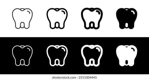 Ícone molar, pré-molar e vetorial dentário editável. Odontologia, saúde, medicina. Parte de uma grande família de conjuntos de ícones. Perfeito para interfaces web e app, apresentações, infográficos, etc