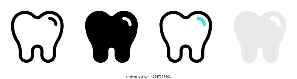 Editable molar, premolar, tooth vector icon. Dentistry, healthcare, medical. Part of a big icon set family. Perfect for web and app interfaces, presentations, infographics, etc