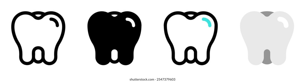 Editable molar, premolar, tooth vector icon. Dentistry, healthcare, medical. Part of a big icon set family. Perfect for web and app interfaces, presentations, infographics, etc