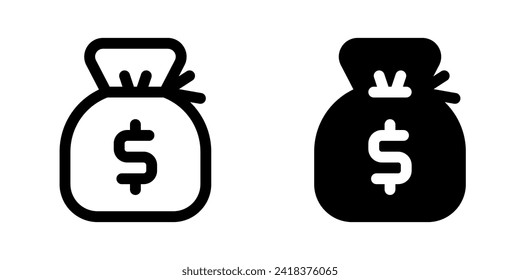 Editable money bag, money sack vector icon. Part of a big icon set family. Finance, business, investment, accounting. Perfect for web and app interfaces, presentations, infographics, etc