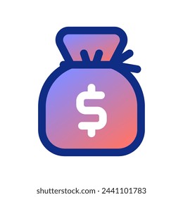 Editable money bag, money sack vector icon. Part of a big icon set family. Finance, business, investment, accounting. Perfect for web and app interfaces, presentations, infographics, etc