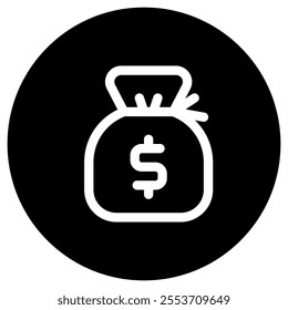 Editable money bag, money sack vector icon. Part of a big icon set family. Finance, business, investment, accounting. Perfect for web and app interfaces, presentations, infographics, etc