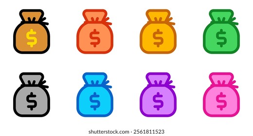 Editable money bag, money sack vector icon. Part of a big icon set family. Finance, business, investment, accounting. Perfect for web and app interfaces, presentations, infographics, etc