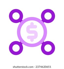 Dinero editable, icono del vector de presupuesto. Parte de una familia de iconos grandes. Perfecto para interfaces web y de aplicaciones, presentaciones, infografías, etc