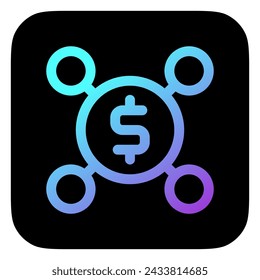 Dinero editable, icono de vector de presupuesto. Parte de una gran familia de iconos. Perfecto para interfaces web y aplicaciones, presentaciones, infografías, etc