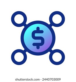 Dinero editable, icono de vector de presupuesto. Parte de una gran familia de iconos. Perfecto para interfaces web y aplicaciones, presentaciones, infografías, etc
