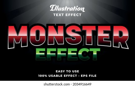 Editable Monster Effect Vector Text Effect With Modern Style