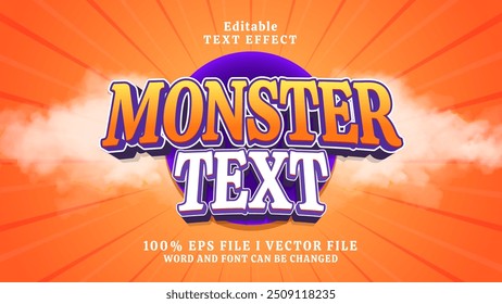 editable monster text effect.typhography logo