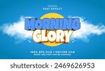 editable morning glory text effect.typhography logo