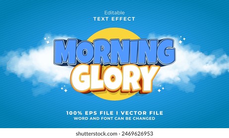 editable morning glory text effect.typhography logo