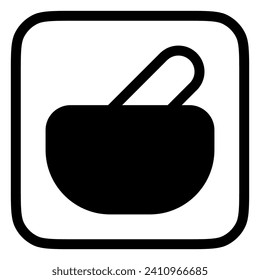 Editable mortar and pestle, parmacy vector icon. Part of a big icon set family. Perfect for web and app interfaces, presentations, infographics, etc