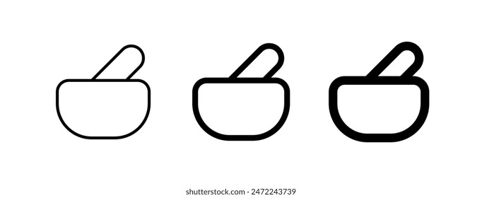 Editable mortar and pestle, parmacy vector icon. Part of a big icon set family. Perfect for web and app interfaces, presentations, infographics, etc