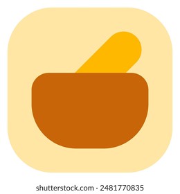 Mortero editable y almirez, icono de Vector de la farmacia. Parte de una gran familia de iconos. Perfecto para interfaces de Web y App, presentaciones, infografías, etc