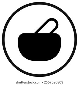 Editable mortar and pestle, parmacy vector icon. Part of a big icon set family. Perfect for web and app interfaces, presentations, infographics, etc