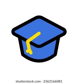 Editable mortarboard hat, cap vector icon. Education, college, graduation. Part of a big icon set family. Perfect for web and app interfaces, presentations, infographics, etc