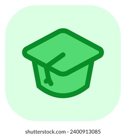 Editable mortarboard hat, cap vector icon. Education, college, graduation. Part of a big icon set family. Perfect for web and app interfaces, presentations, infographics, etc