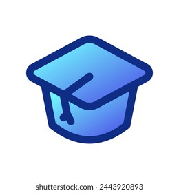 Editable mortarboard hat, cap vector icon. Education, college, graduation. Part of a big icon set family. Perfect for web and app interfaces, presentations, infographics, etc