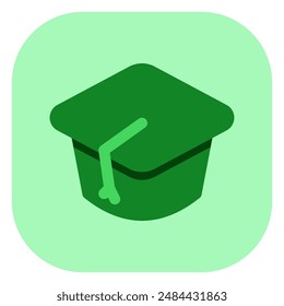 Editable mortarboard hat, cap vector icon. Education, college, graduation. Part of a big icon set family. Perfect for web and app interfaces, presentations, infographics, etc