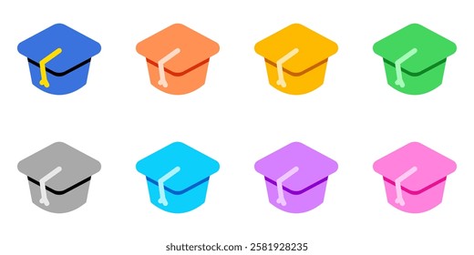 Editable mortarboard hat, cap vector icon. Education, college, graduation. Part of a big icon set family. Perfect for web and app interfaces, presentations, infographics, etc