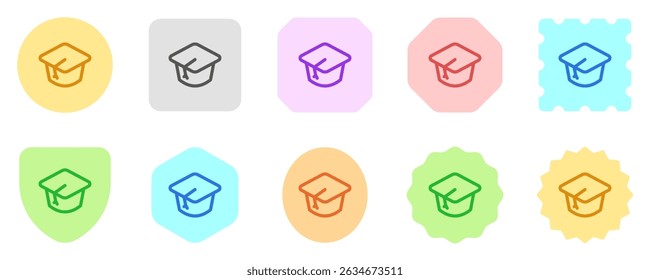 Editable mortarboard hat, cap vector icon. Education, college, graduation. Part of a big icon set family. Perfect for web and app interfaces, presentations, infographics, etc
