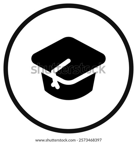 Editable mortarboard hat, cap vector icon. Education, college, graduation. Part of a big icon set family. Perfect for web and app interfaces, presentations, infographics, etc