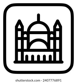 Editable mosque vector icon. Landmark, monument, middle east, religious, building, architecture. Part of a big icon set family. Perfect for web and app interfaces, presentations, infographics, etc