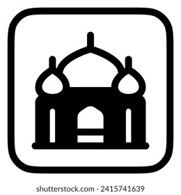 Editable mosque vector icon. Landmark, monument, middle east, religious, building, architecture. Part of a big icon set family. Perfect for web and app interfaces, presentations, infographics, etc