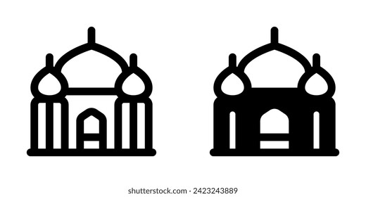 Editable mosque vector icon. Landmark, monument, middle east, religious, building, architecture. Part of a big icon set family. Perfect for web and app interfaces, presentations, infographics, etc