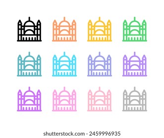 Editable mosque vector icon. Landmark, monument, middle east, religious, building, architecture. Part of a big icon set family. Perfect for web and app interfaces, presentations, infographics, etc