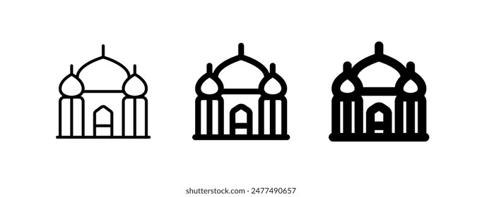 Editable mosque vector icon. Landmark, monument, middle east, religious, building, architecture. Part of a big icon set family. Perfect for web and app interfaces, presentations, infographics, etc